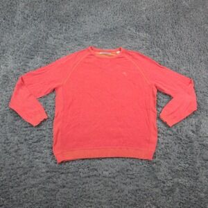 Tommy Bahama Sweater Mens Large Pink Cotton Crewneck Raglan Knit Pullover Casual